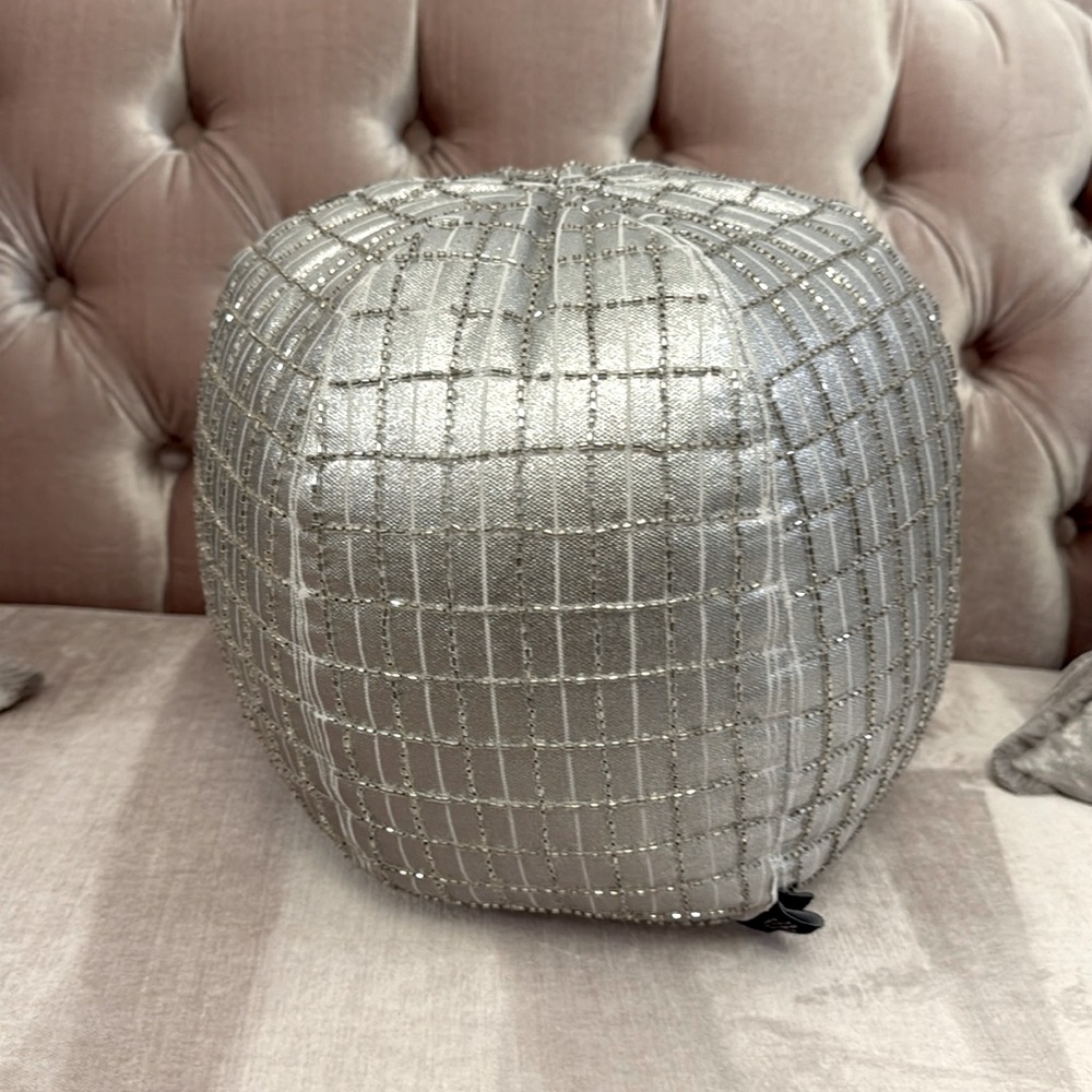 ELIE TAHARI EMBELLISHED ACCENT BALL PILLOW